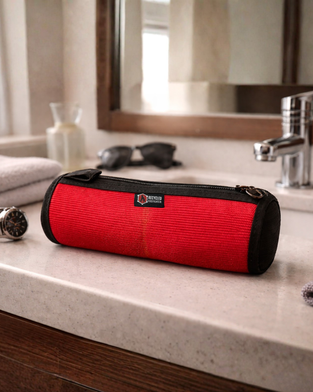 Recycled Firefighter Fire Hose Dopp Kit — product view 17