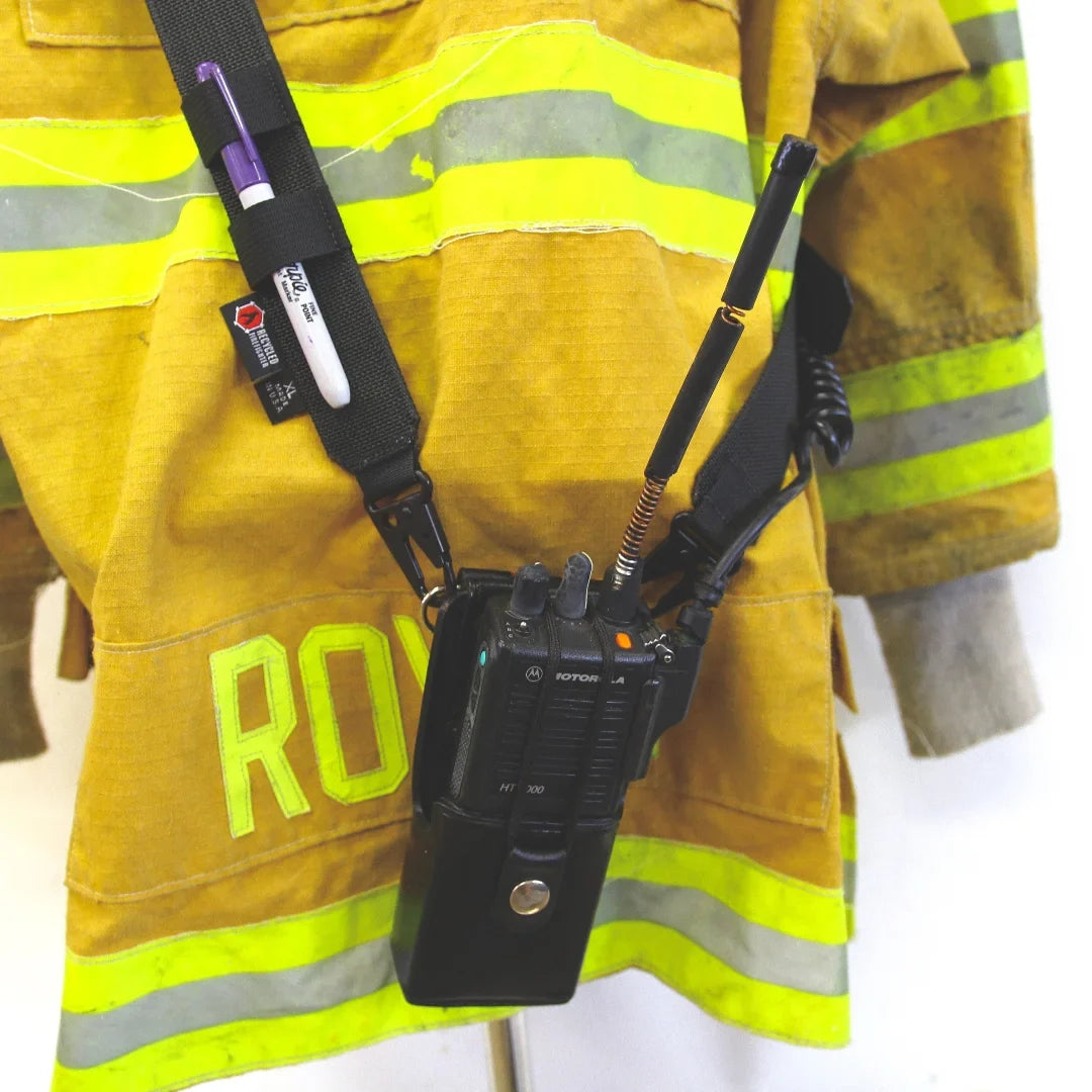 Recycled Firefighter Firefighter Radio Strap — product view 2