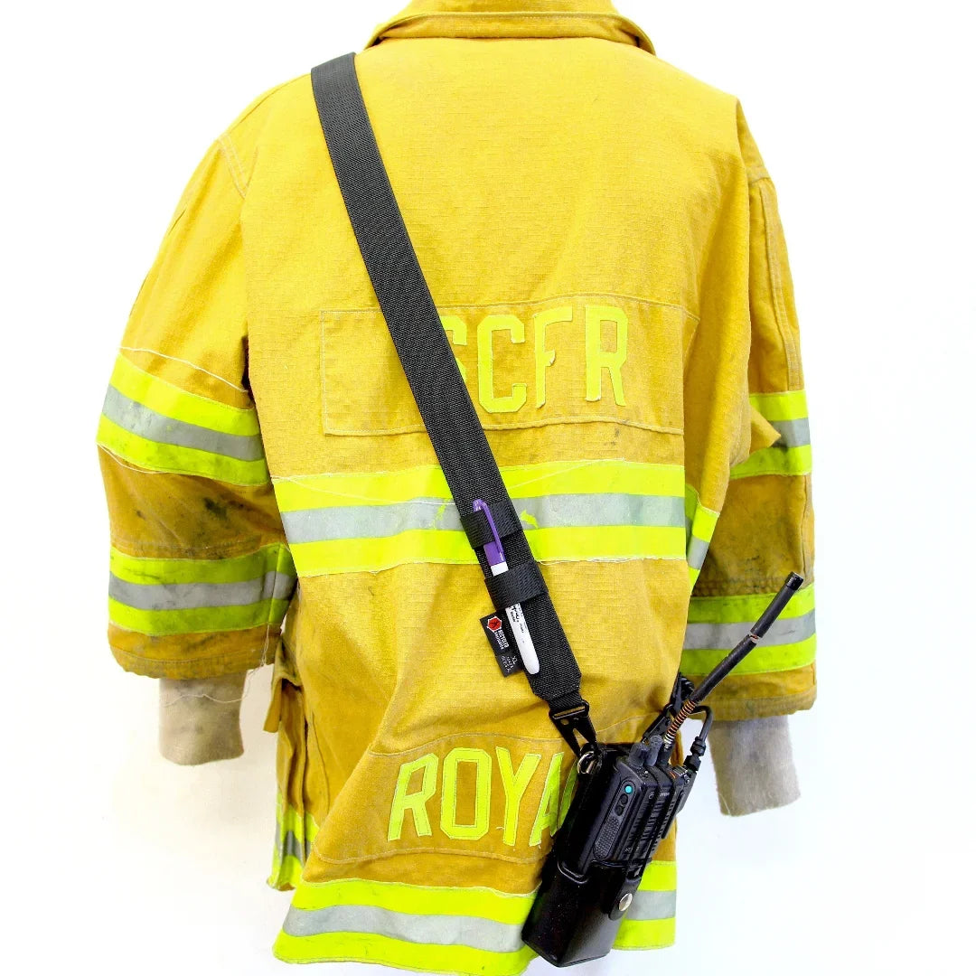 Recycled Firefighter Firefighter Radio Strap — product view 3