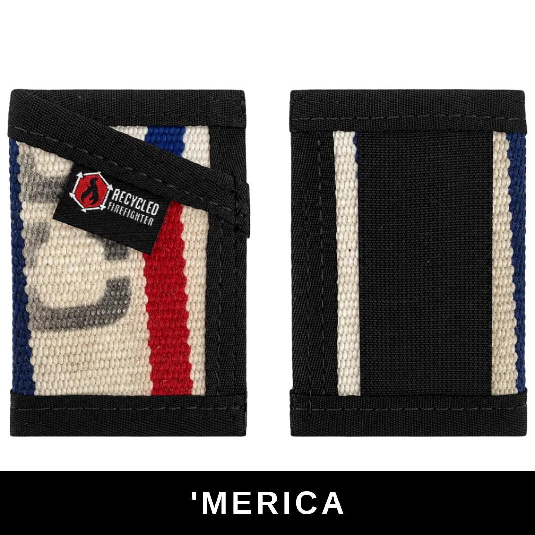 Recycled Firefighter Sergeant Wallet - Firehose Edition — product view 2