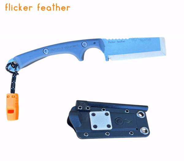 Outdoor Element Flicker Feather Survival EDC Chisel Blade