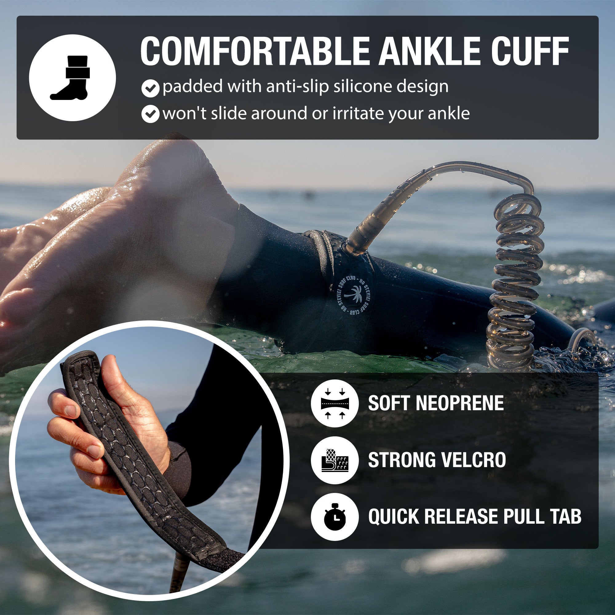 Foil Ankle Leash by Ho Stevie!