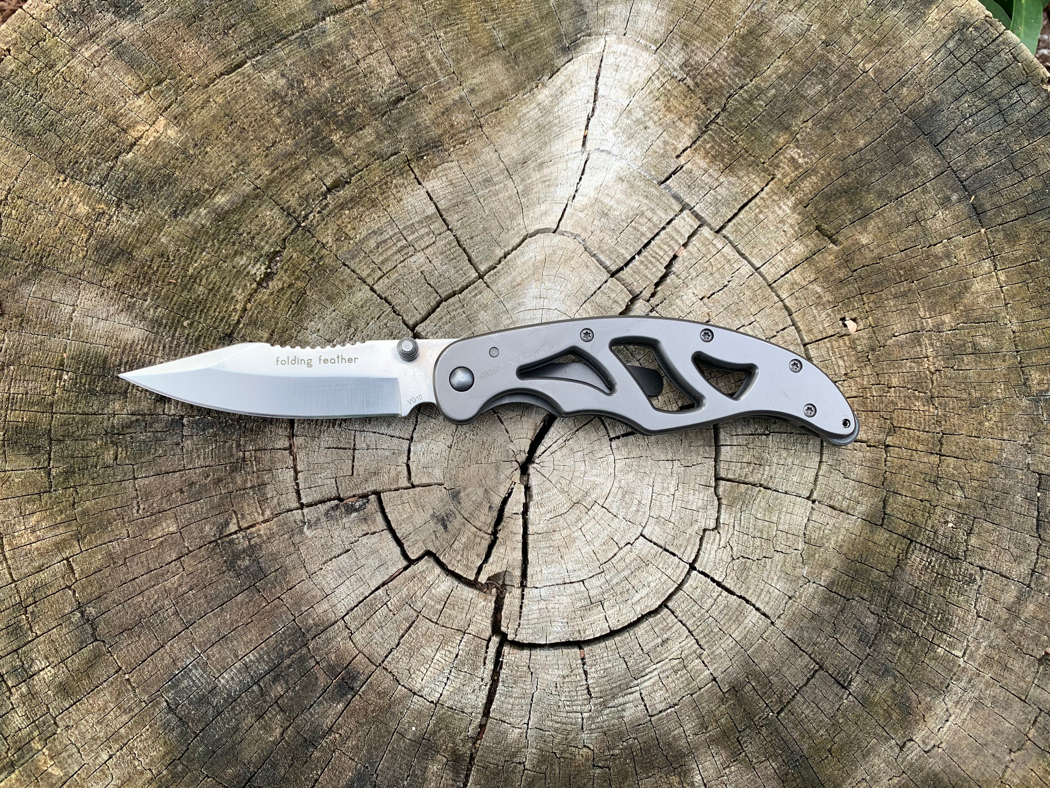 Outdoor Element Folding Feather EDC Pocketknife