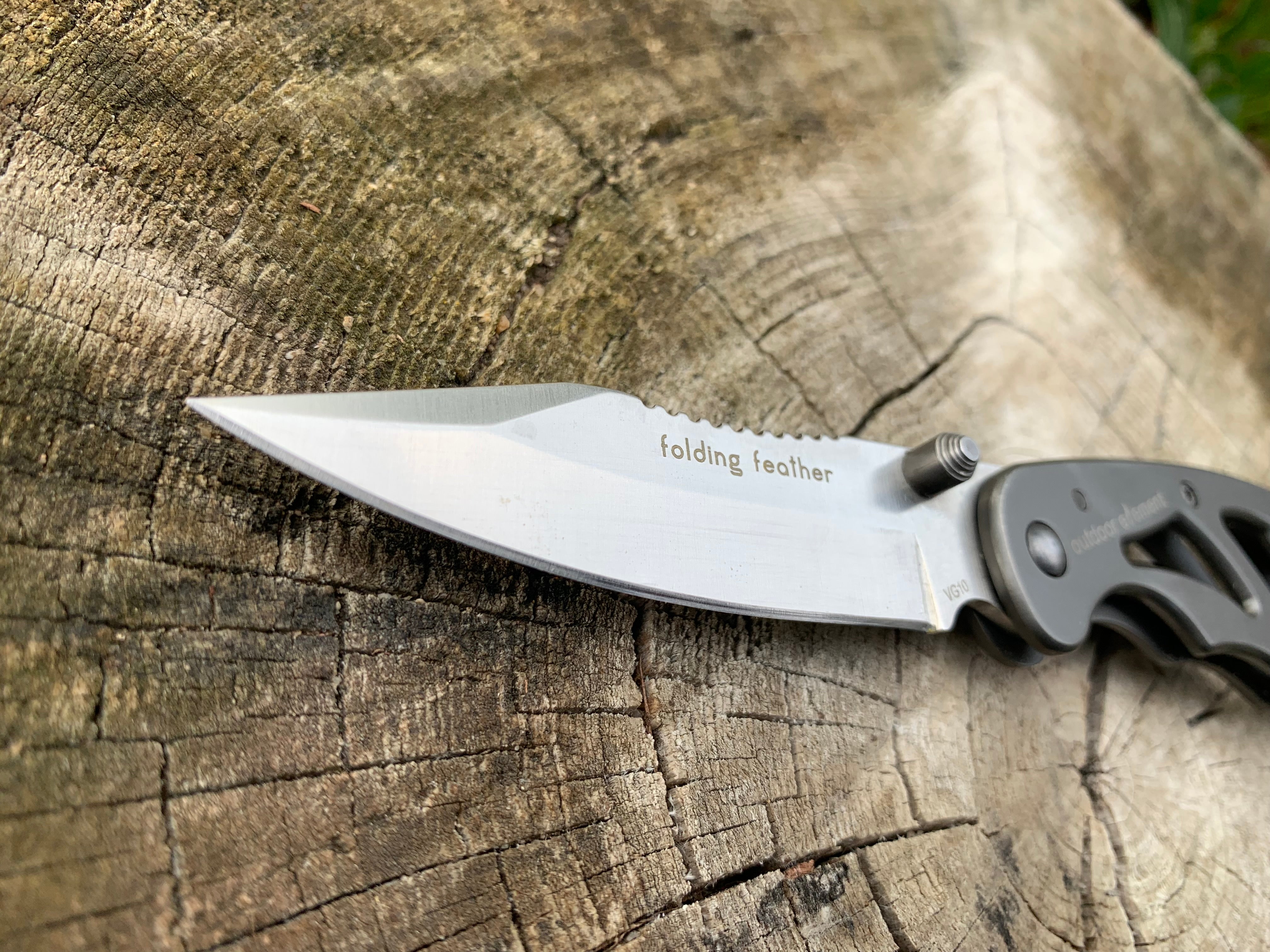 Outdoor Element Folding Feather EDC Pocketknife