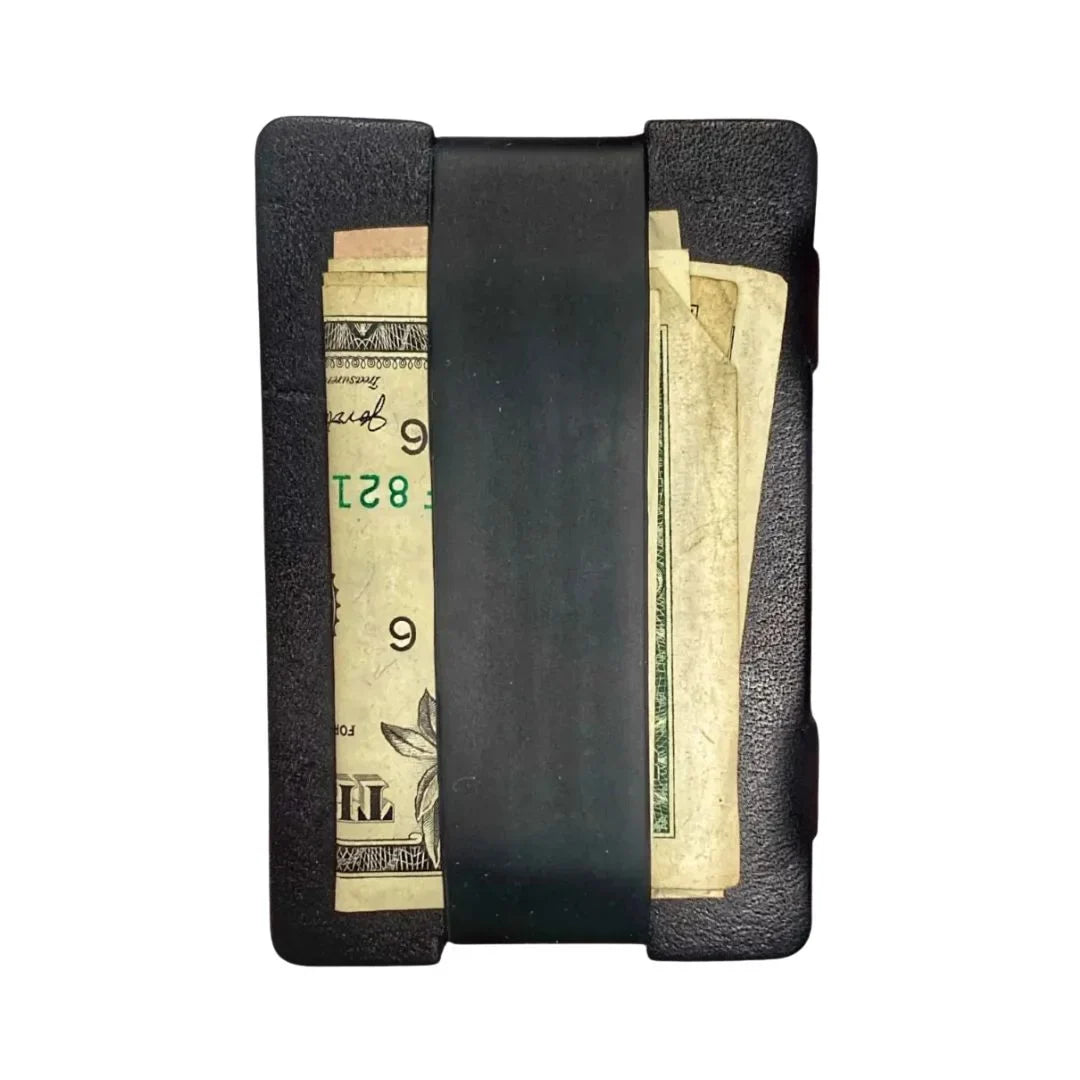 Recycled Firefighter Full Grain Leather Card Wallet — product view 8