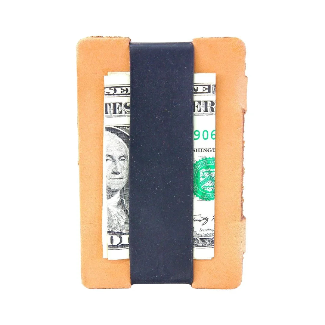 Recycled Firefighter Full Grain Leather Card Wallet — product view 1