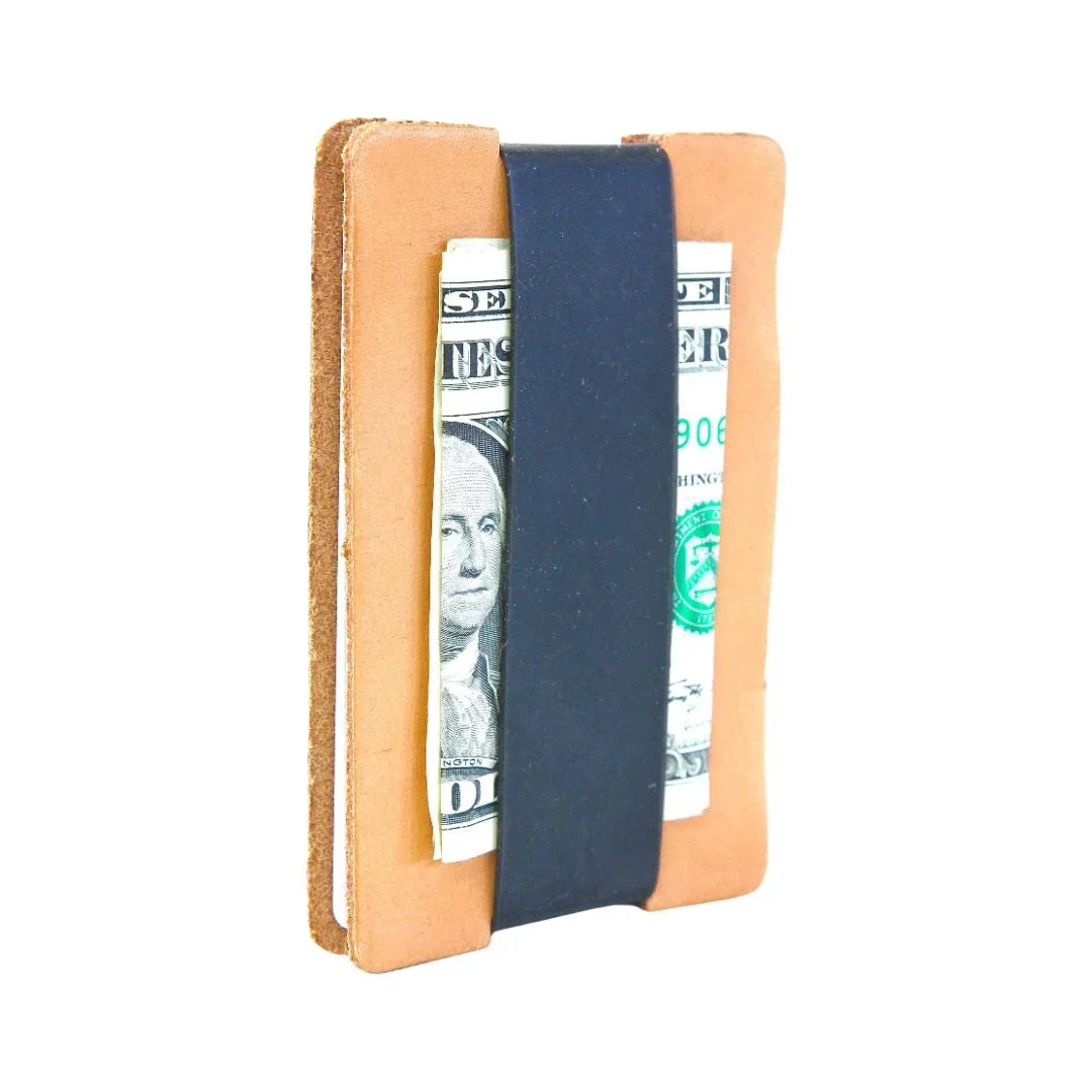 Recycled Firefighter Full Grain Leather Card Wallet — product view 4