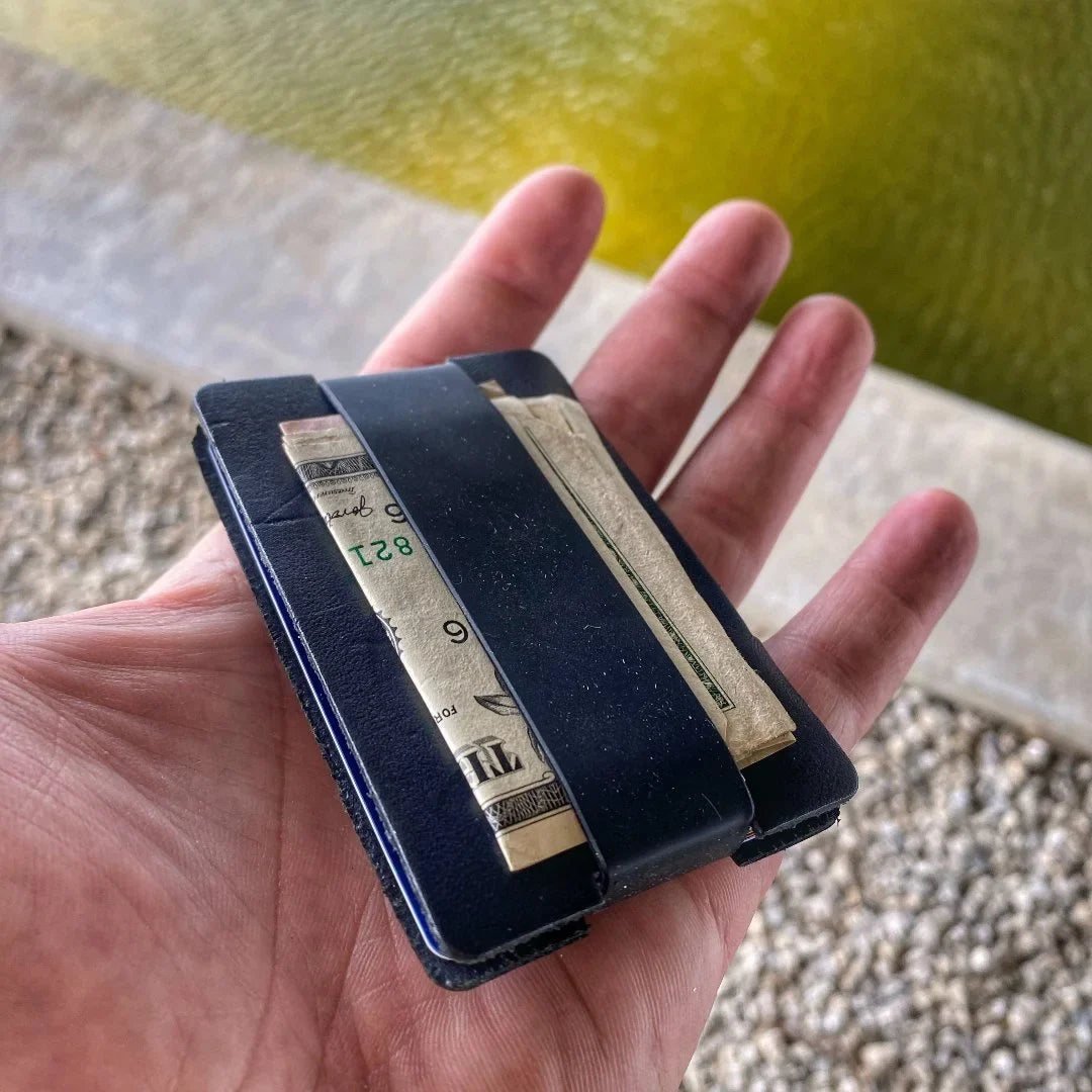 Recycled Firefighter Full Grain Leather Card Wallet — product view 14