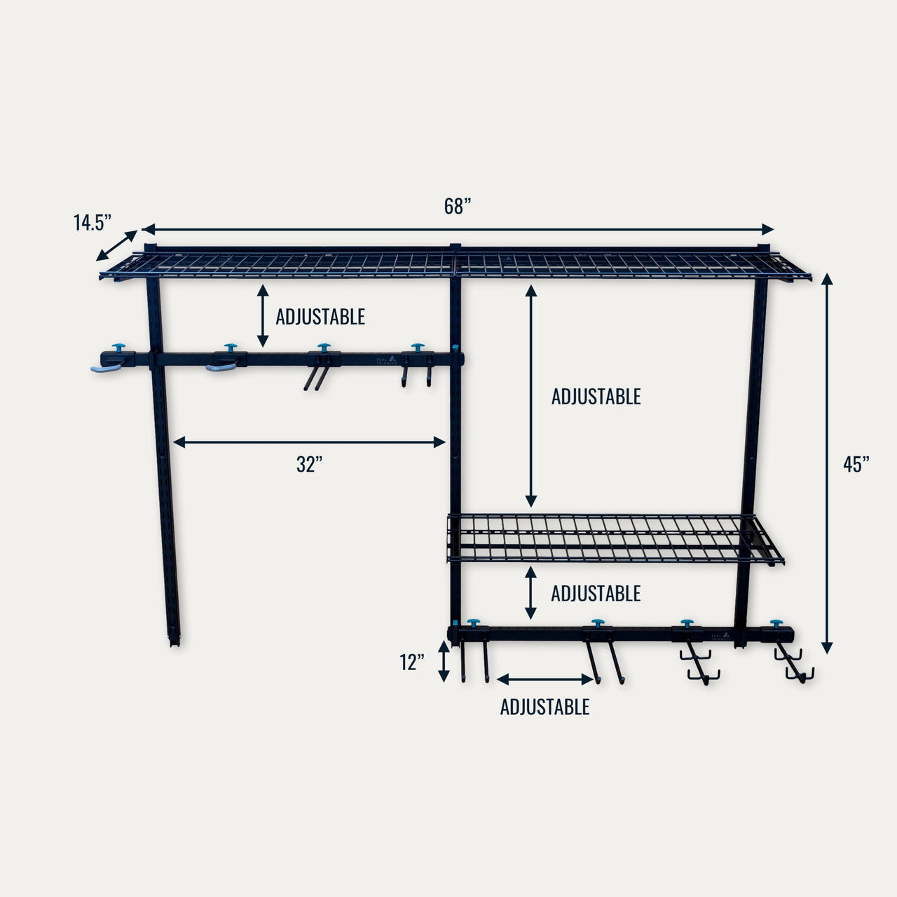 G-Adventure Pro | Adjustable Wall Storage System | Holds 500 lbs - product view 5