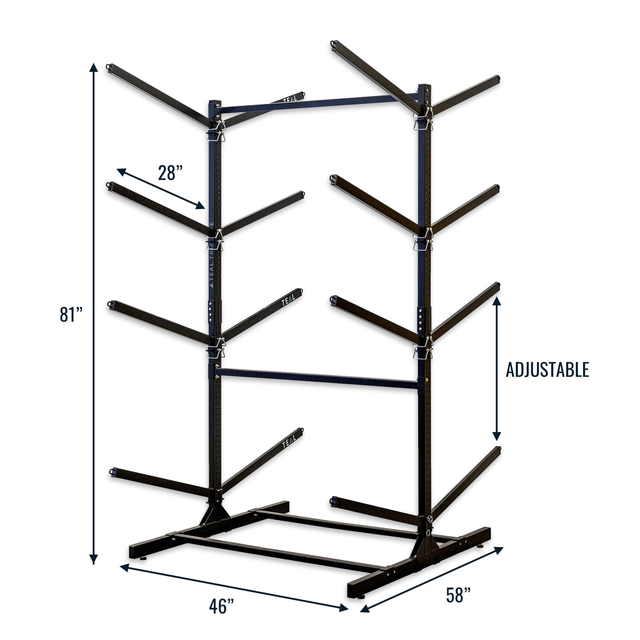 StoreYourBoard G-Watersport 8-Level Double-Sided Rack, Black — product view 4