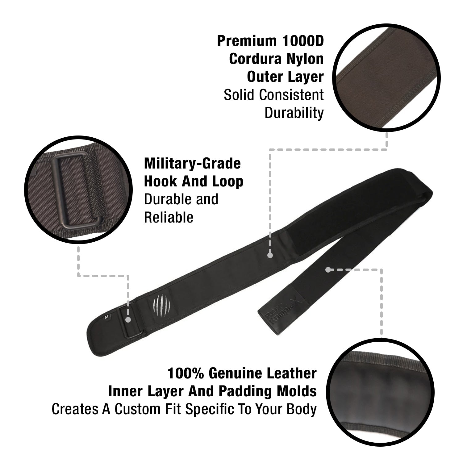 Bear KompleX "APEX" Premium Leather Weight Lifting Belt by Bear KompleX