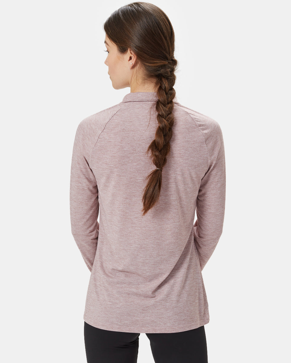 Tentree InMotion 1/4 Zip - Twilight Mauve Heather