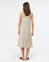 Tentree Button Front Linen Dress - Silver Cloud Grey