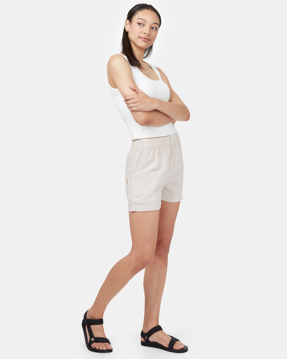 Tentree TreeLinen Offshore Short - Silver Cloud Grey