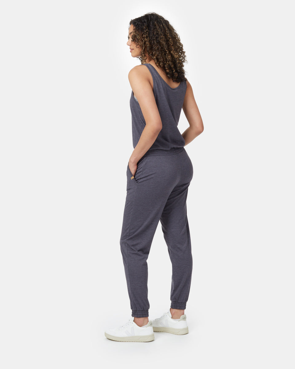 Tentree Knit Tank Jumpsuit - Periscope Grey