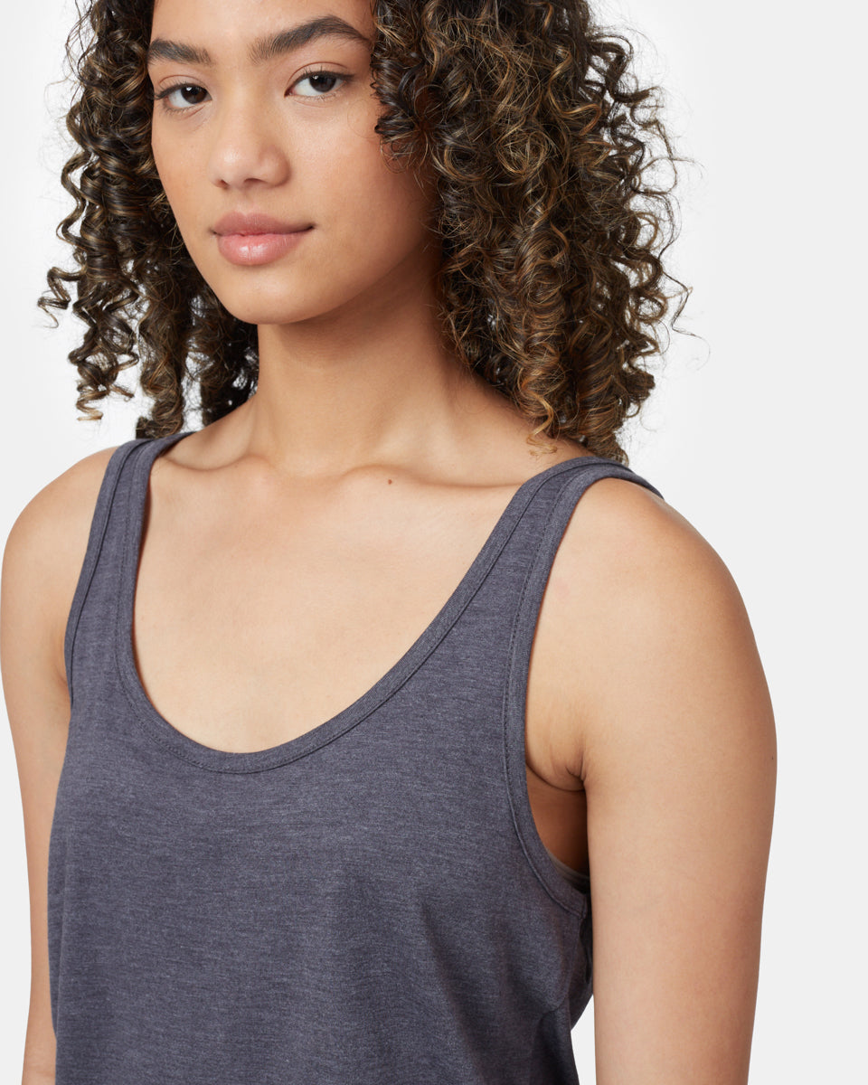 Tentree Knit Tank Jumpsuit - Periscope Grey