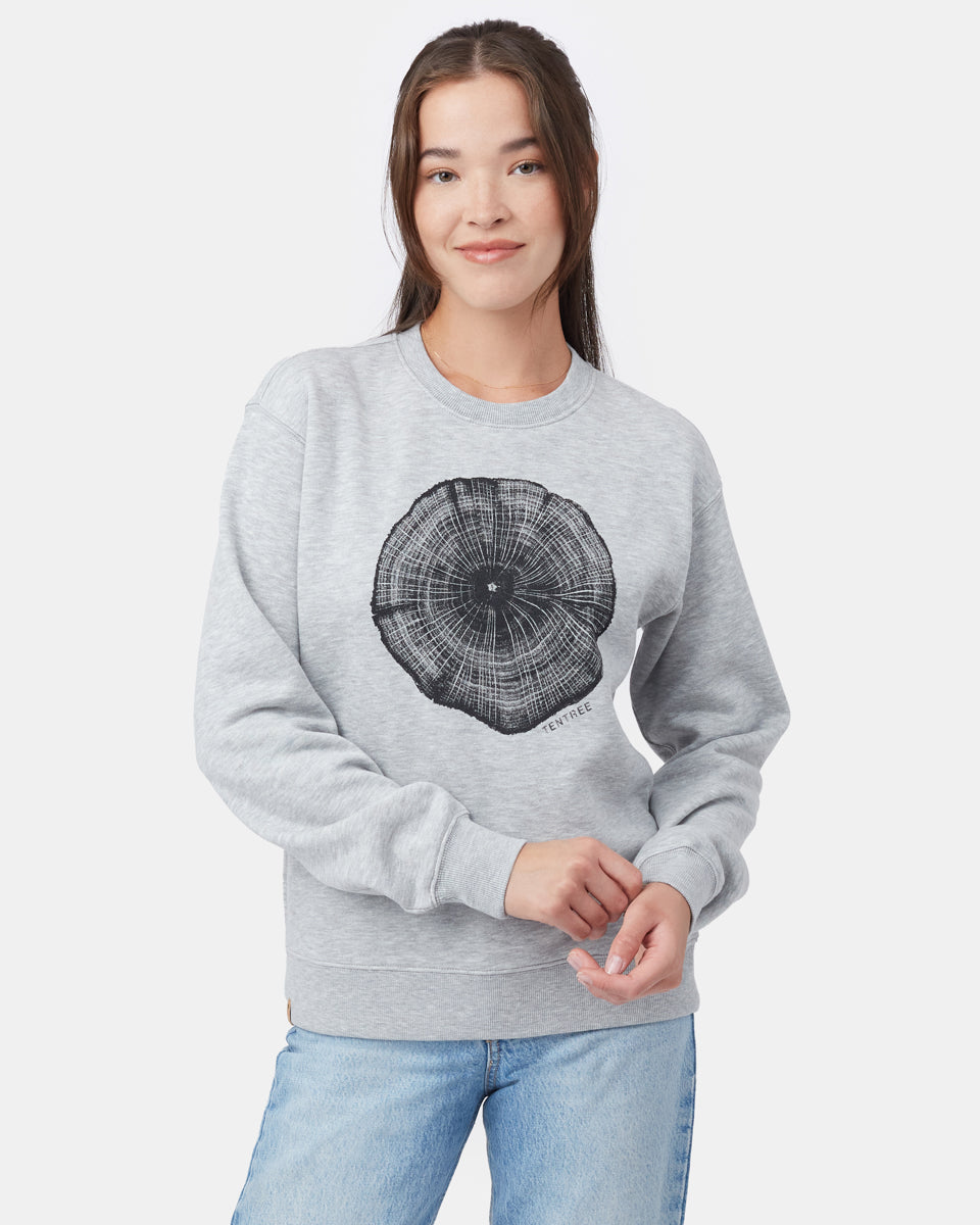 Tentree Women's Wildfire Crew - Hi Rise Grey Heather