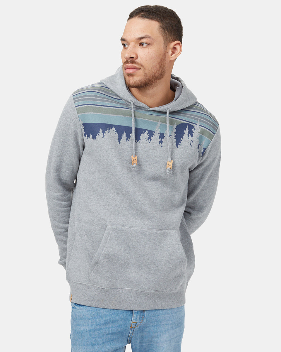 Tentree Retro Juniper Hoodie - Grey Heather Dress Blue