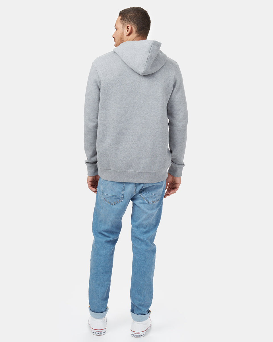 Tentree Retro Juniper Hoodie - Grey Heather Dress Blue