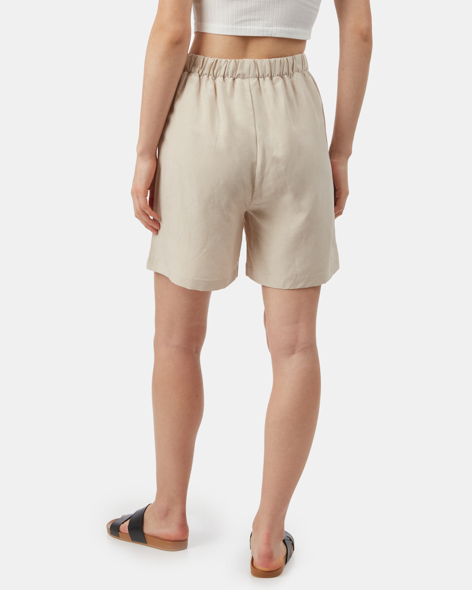 Tentree Women's TreeLinen City Short - Silver Cloud Grey