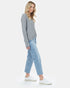 Tentree Highline Cotton Light V-Neck Sweater - Heather Grey