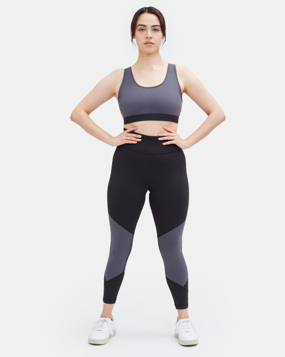 Tentree InMotion Double Scoop Bra - Periscope Grey