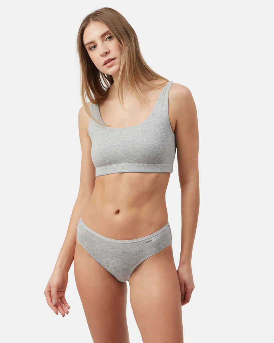Tentree The Everyday Scoop Bralette - Medium Grey Heather