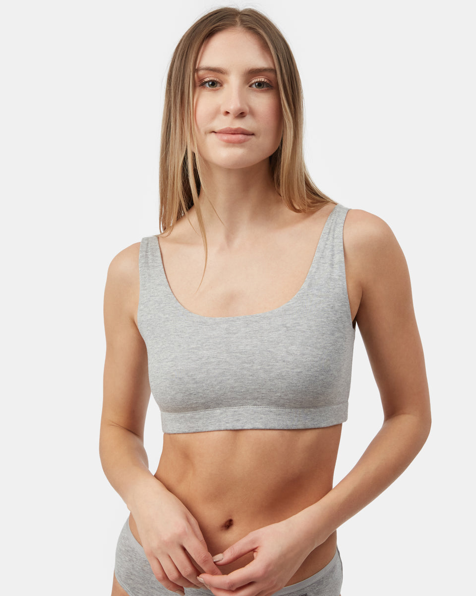 Tentree The Everyday Scoop Bralette - Medium Grey Heather