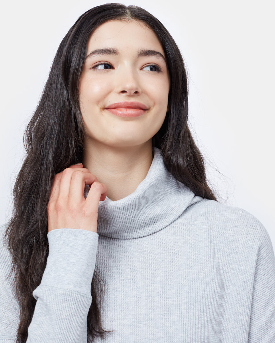 Tentree Highwood Turtleneck - Hi Rise Grey Heather