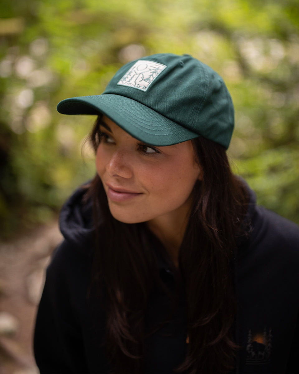 Tentree Boreal Wolf Peak Hat - Forest Pine Jade