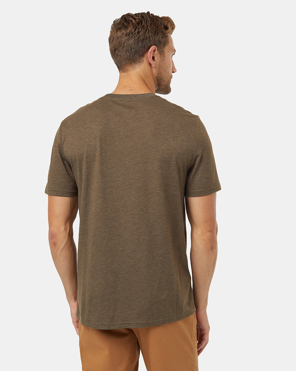 Tentree Men's Bear Claw T-Shirt - Tundra Heather Meteorite Black