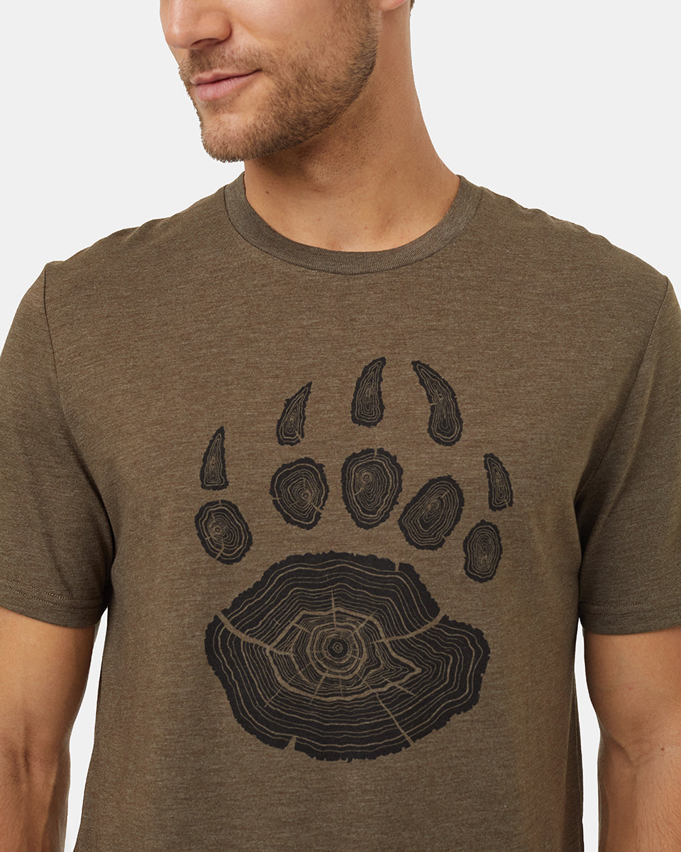 Tentree Men's Bear Claw T-Shirt - Tundra Heather Meteorite Black