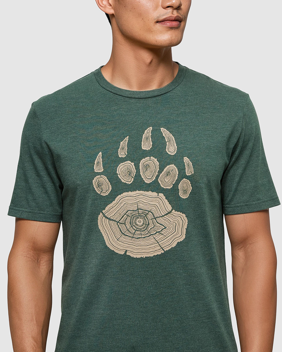 Tentree Men's Bear Claw T-Shirt - Forest Pine Heather Birchwood