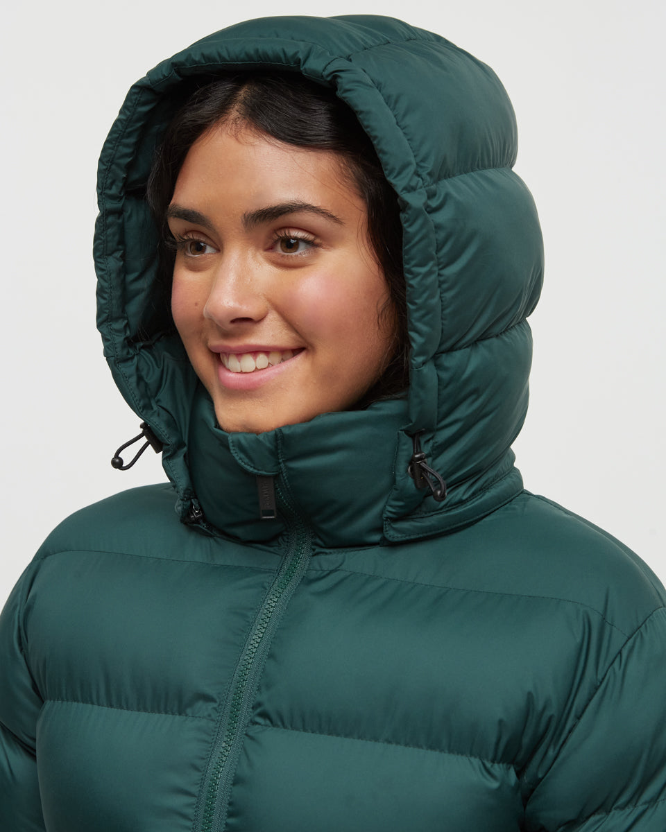Tentree Women's Lookout Long Puffer - Forest Pine
