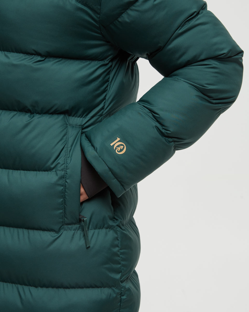 Tentree Women's Lookout Long Puffer - Forest Pine