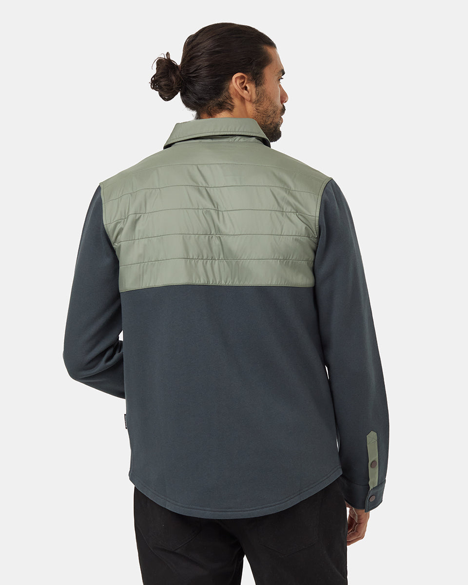 Tentree Men's Coves Overshirt - Forest River Green Agave Green-E