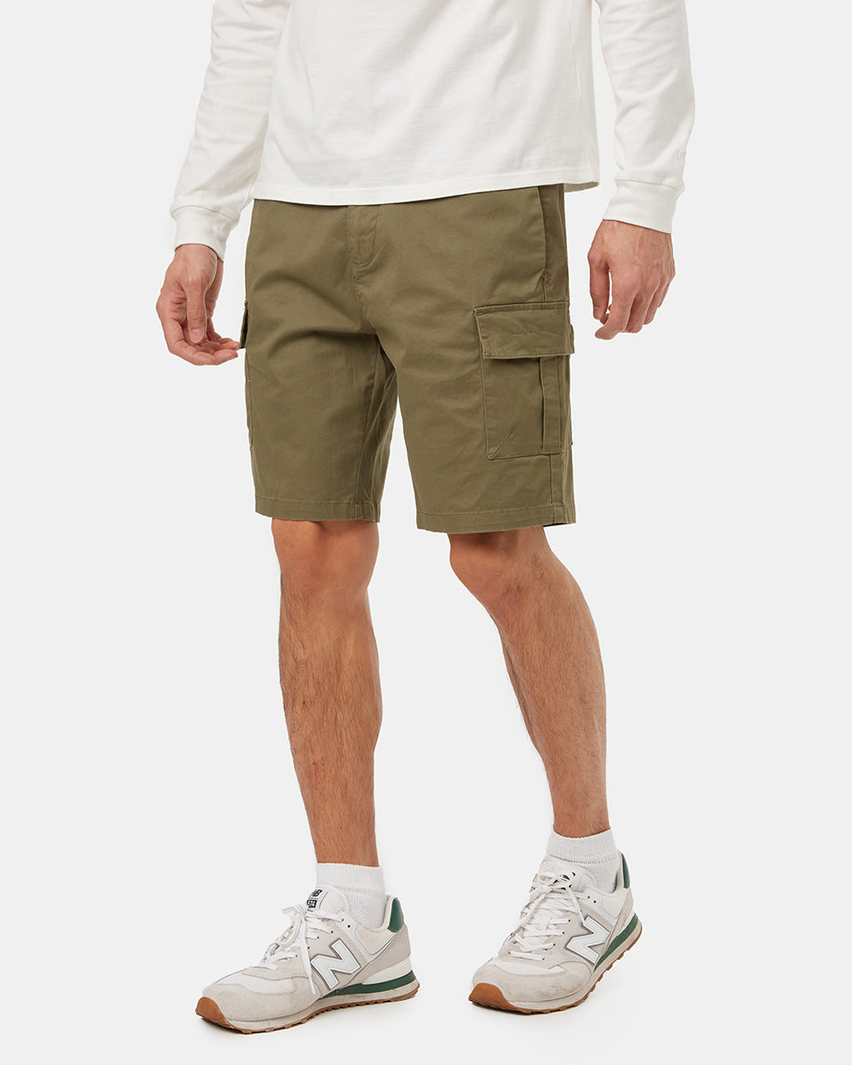 Tentree Men's Twill Cargo Short - Olive Night Green