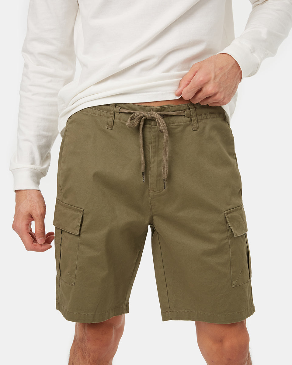 Tentree Men's Twill Cargo Short - Olive Night Green