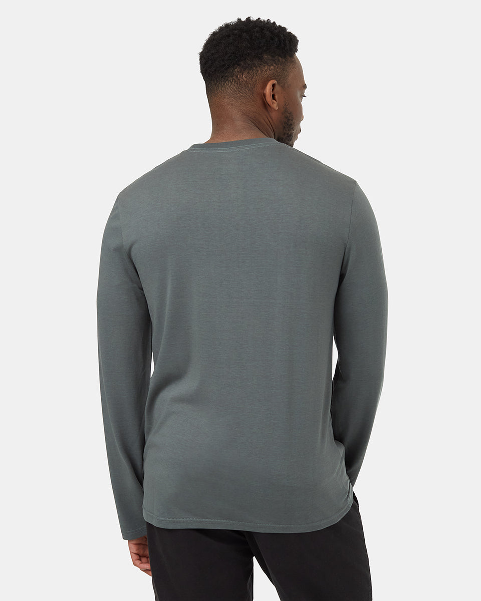 Tentree Men's Artist Series Landscape Longsleeve - Light Urban Green Copper Brown