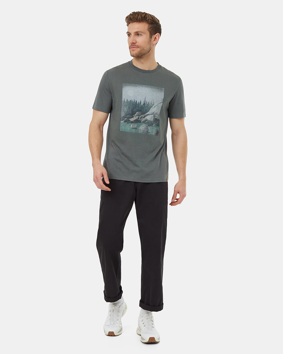 Tentree Men's Scenic Rock T-Shirt - Light Urban Green Evergreen