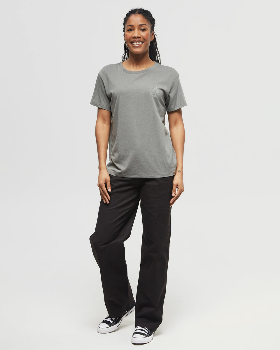Tentree Women's Scenic Arch T-Shirt - Mineral Blue Fox