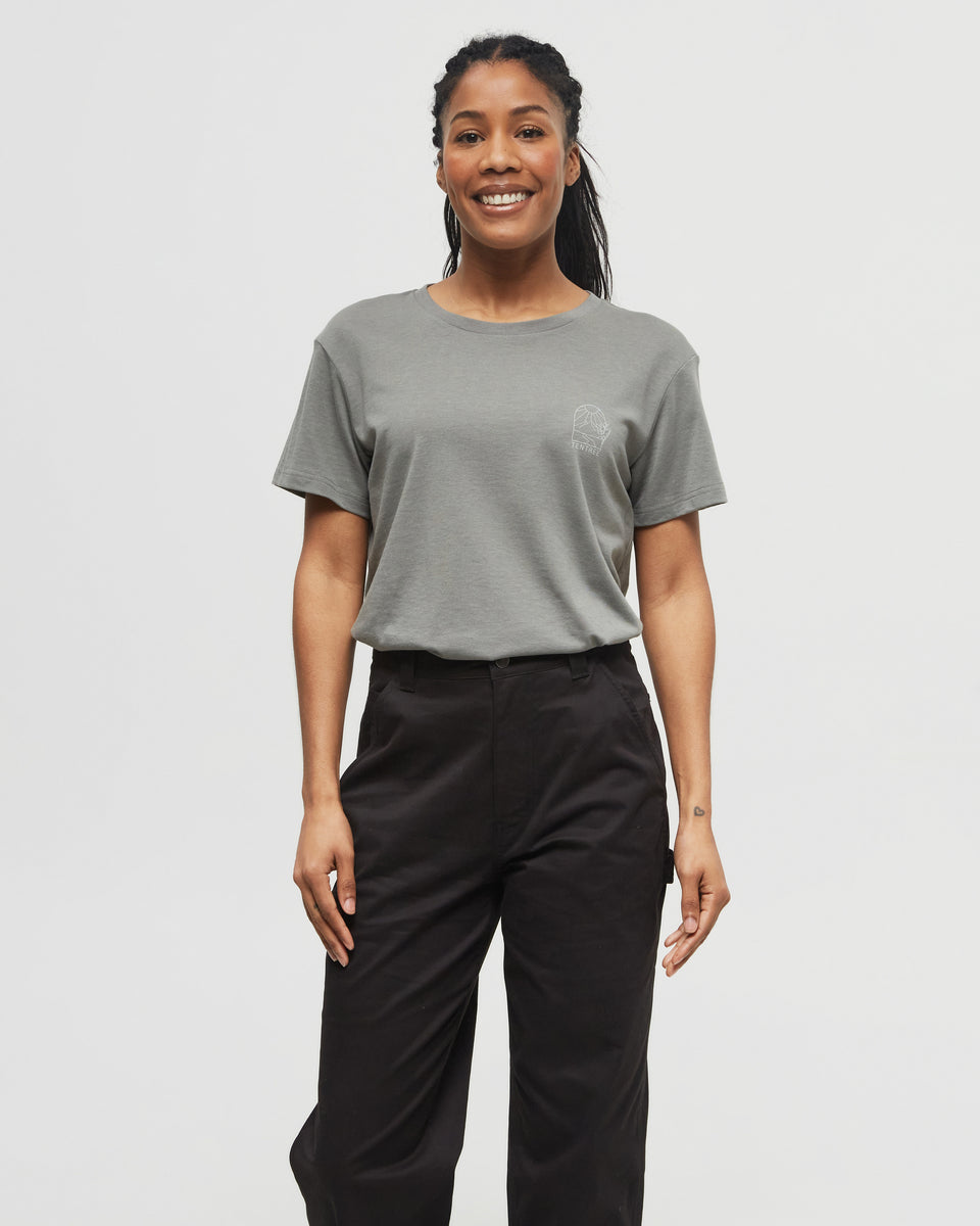 Tentree Women's Scenic Arch T-Shirt - Mineral Blue Fox