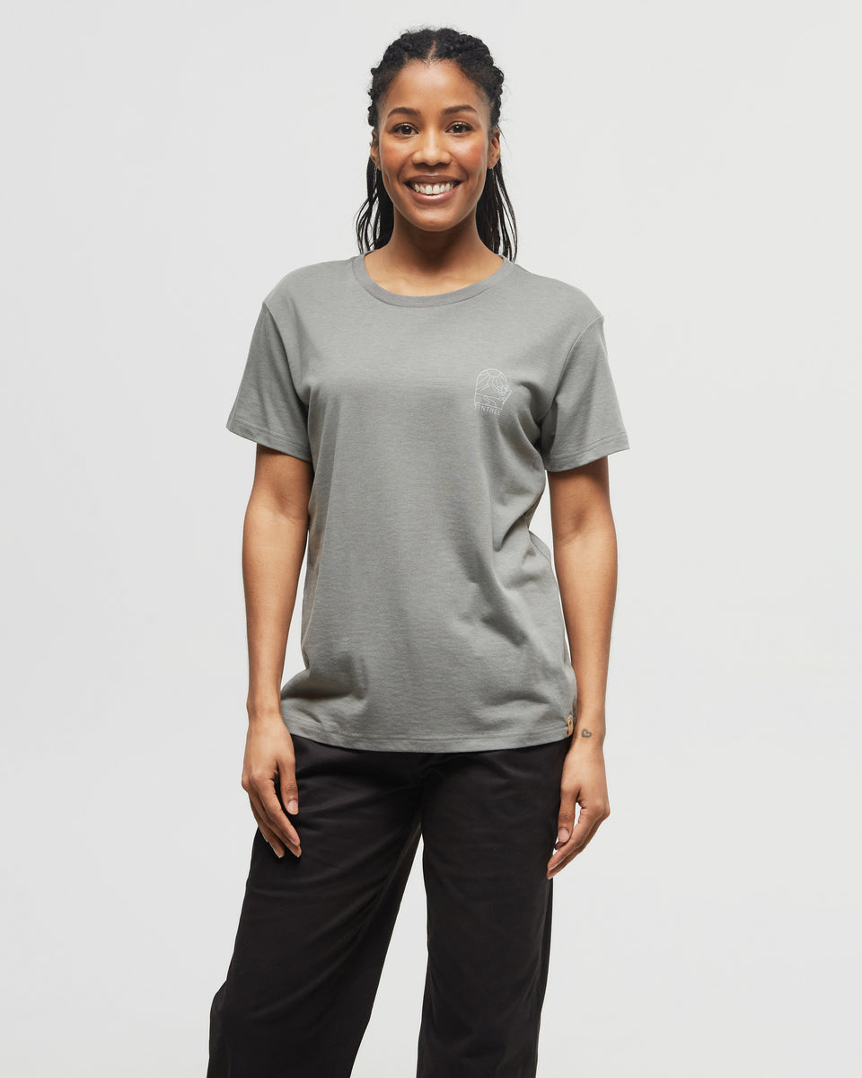 Tentree Women's Scenic Arch T-Shirt - Mineral Blue Fox
