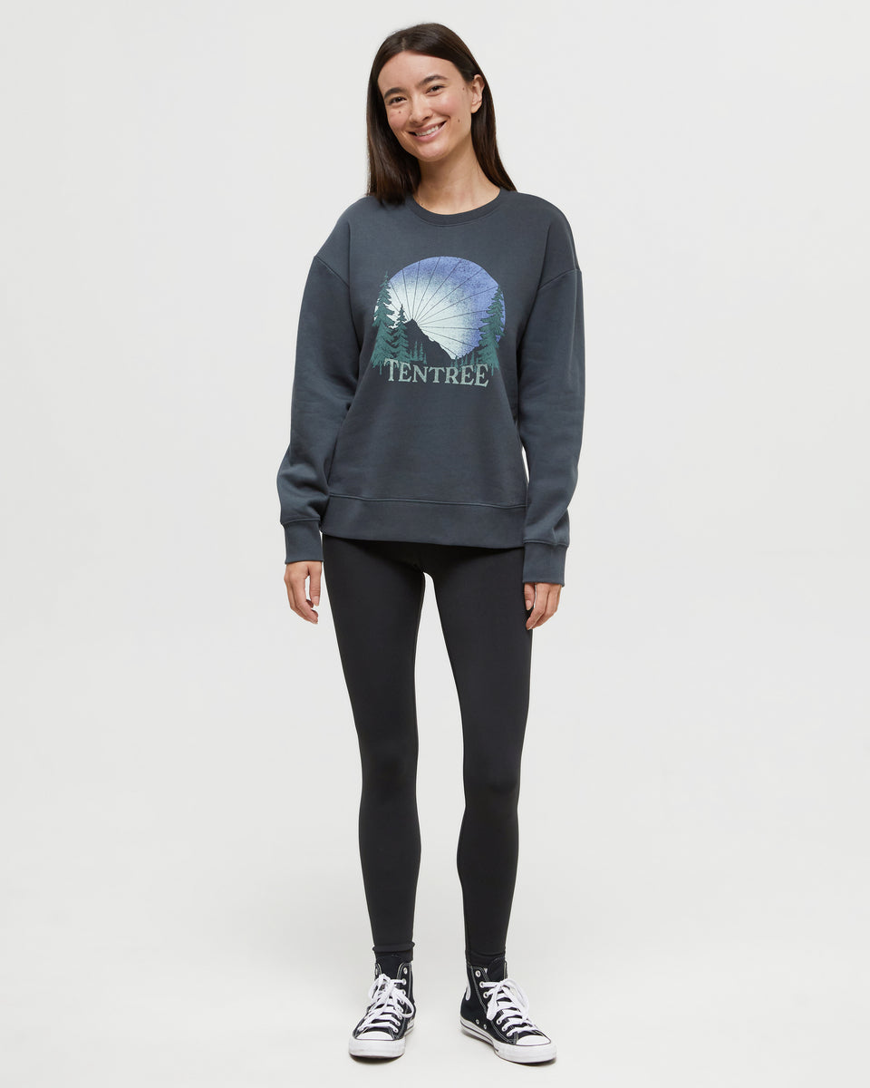 Tentree Women's Twilight Forest Crew - Forest River Green Frosty Green