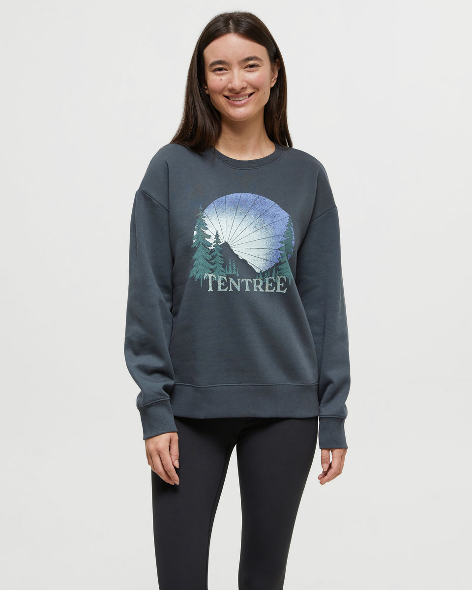 Tentree Women's Twilight Forest Crew - Forest River Green Frosty Green