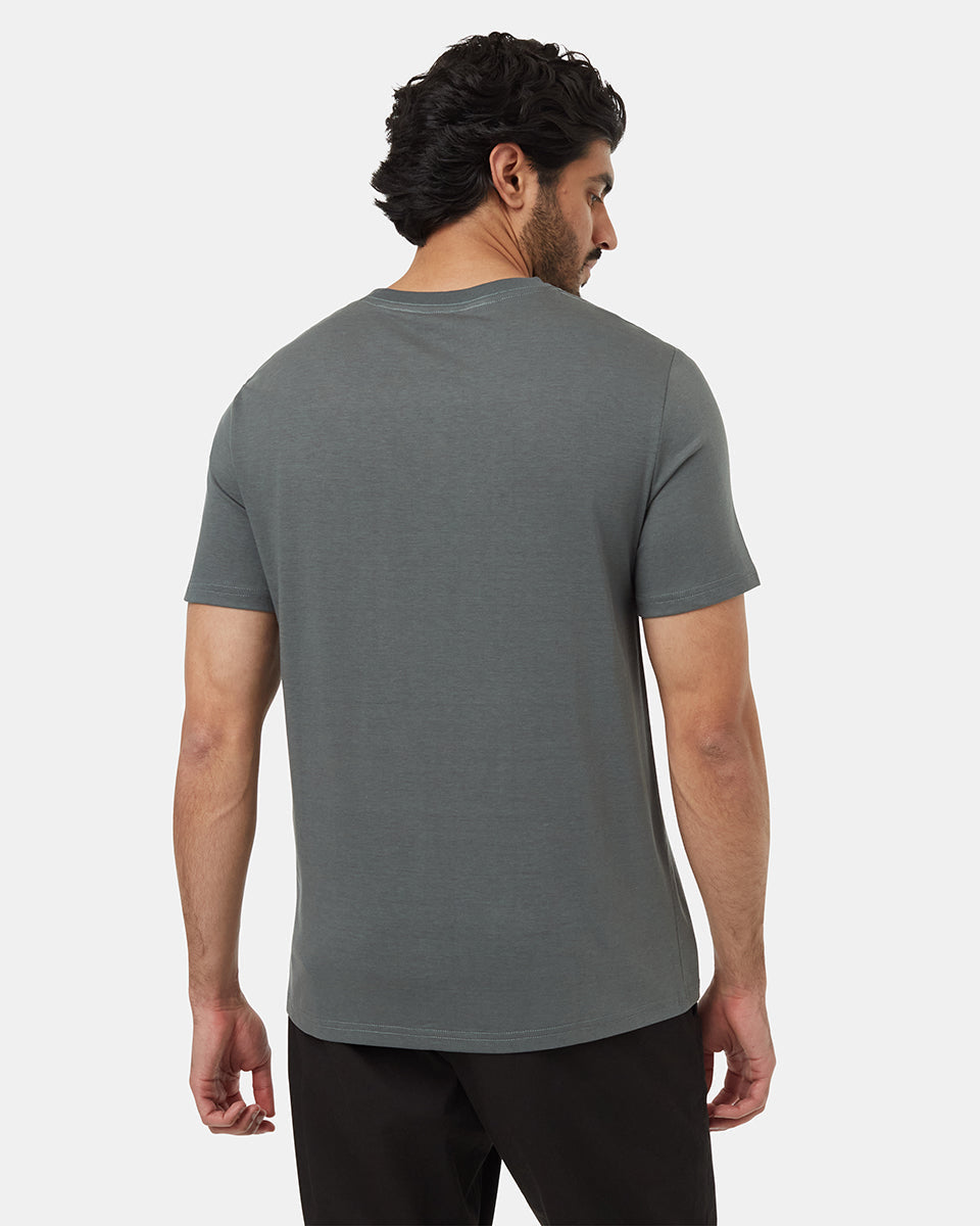 Tentree Men's Peru Embroidered Llama T-Shirt - Light Urban Green Tide