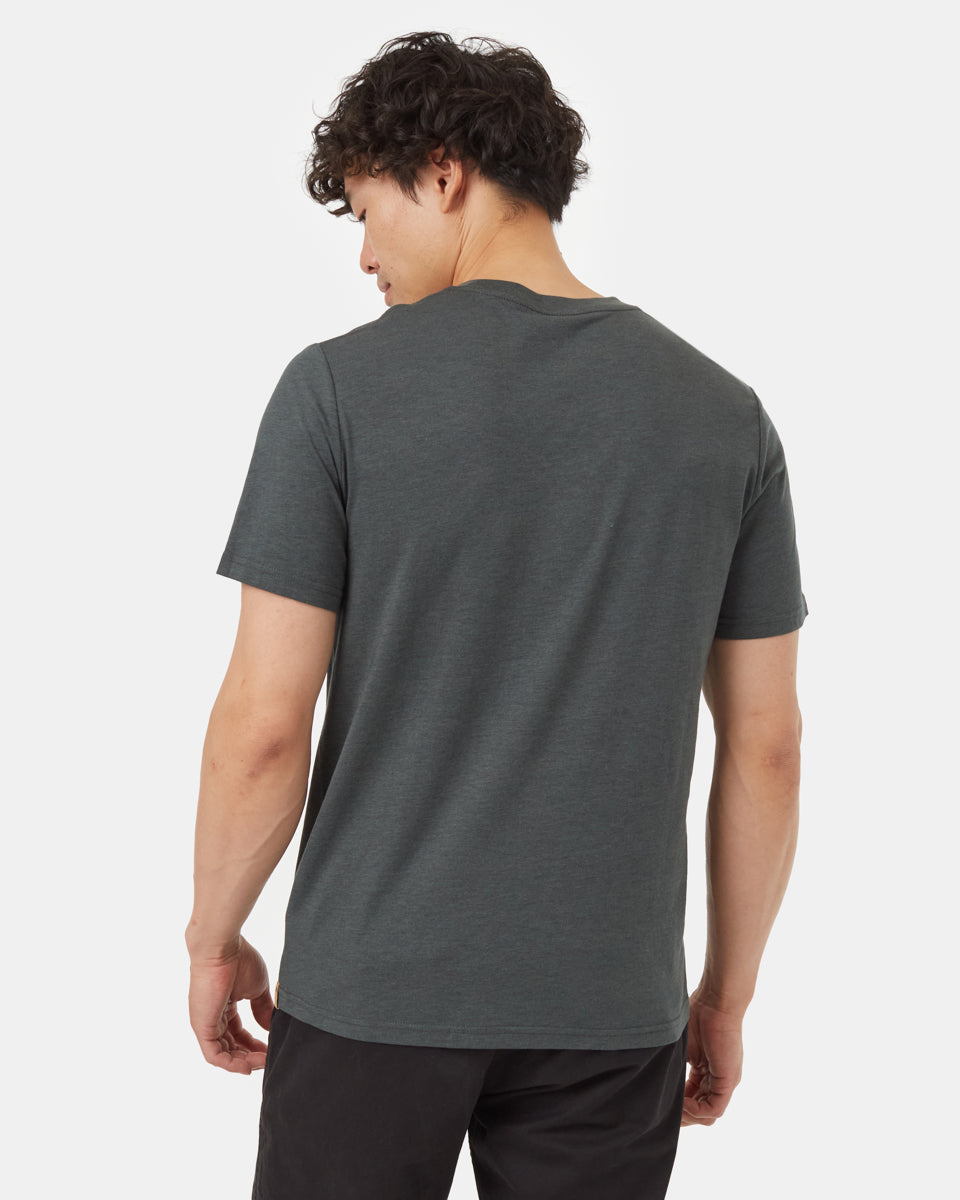 Tentree Men's Path Less Travelled T-Shirt - Urban Green Meteorite Black
