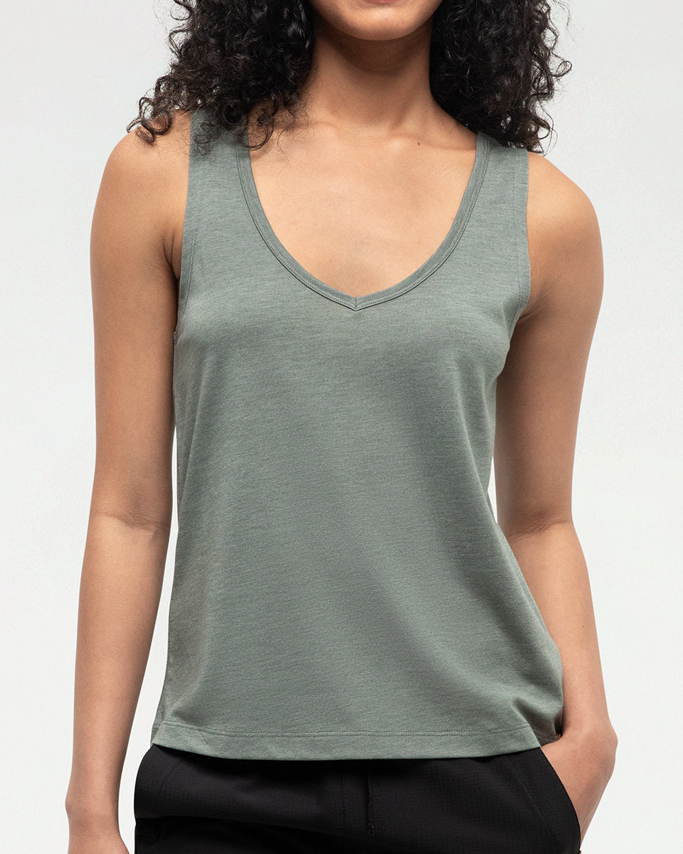Tentree Women's Kinney Tank - Agave Green Heather