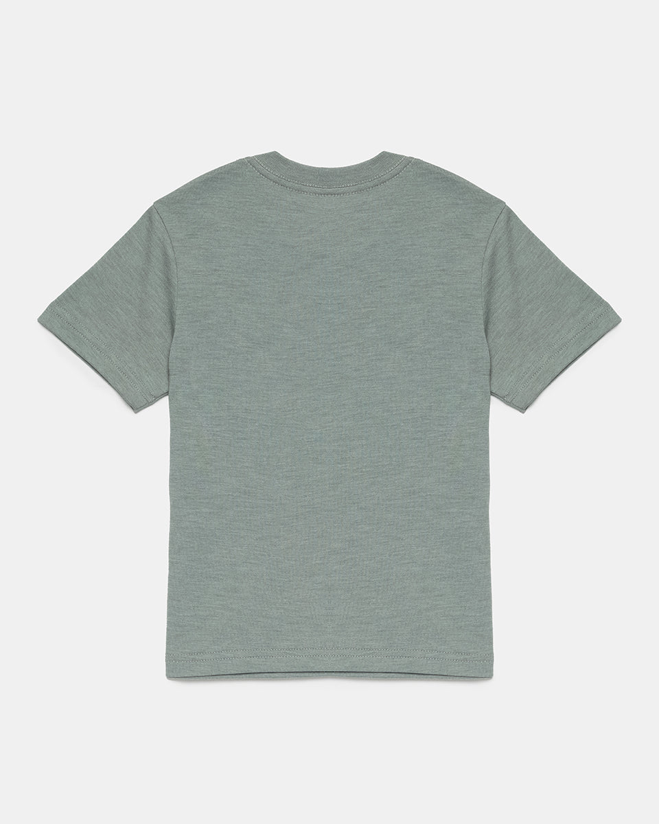 Tentree Kids Snail Ten T-Shirt - Eucalyptus Heather Darkest Spruce