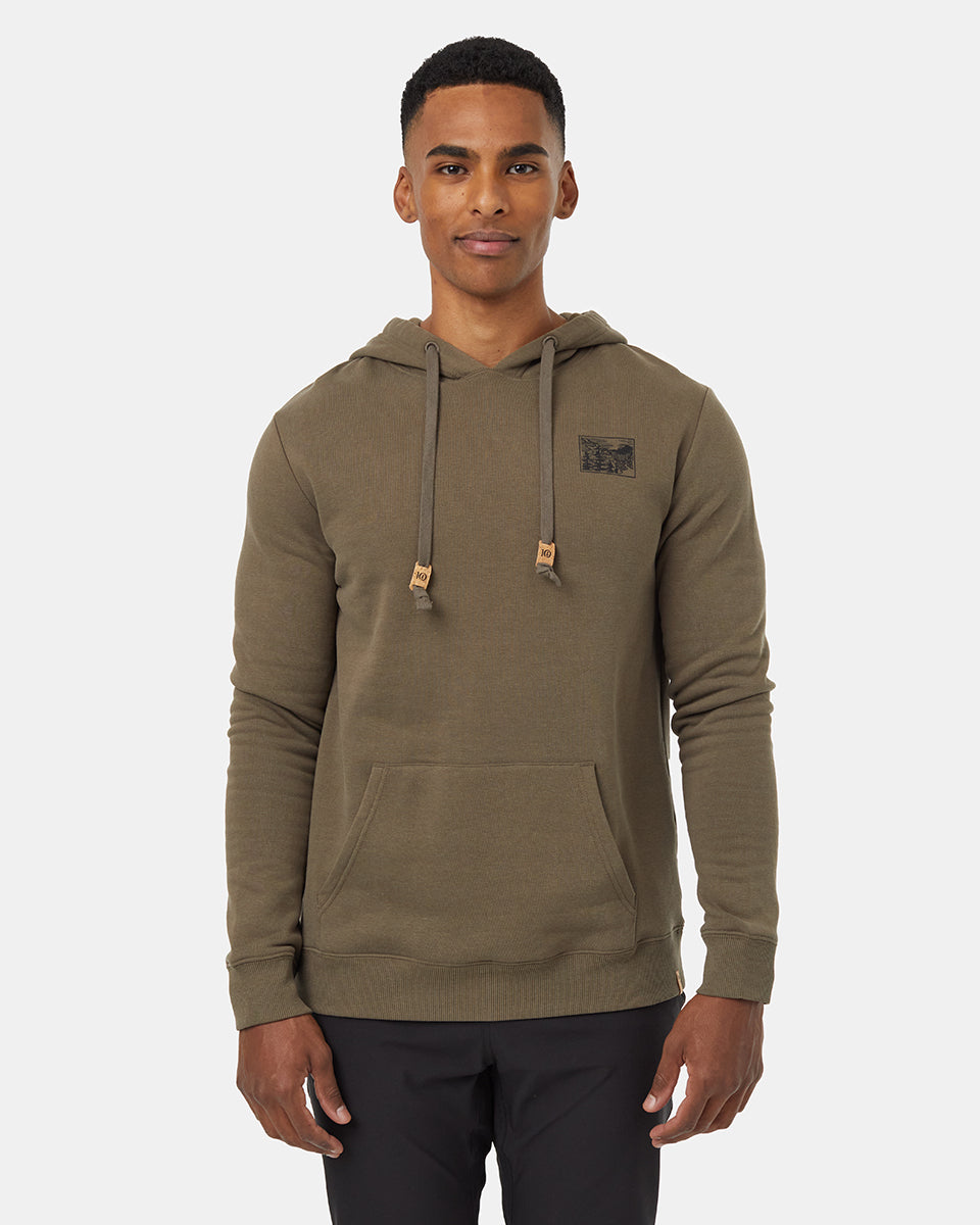Tentree Men's Etched Mountain Hoodie - Tundra Meteorite Black